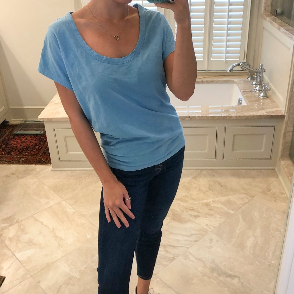 Lilla P side xs, 100% cotton blue tee